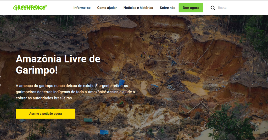Diplomacia Civil - Página do Greenpeace